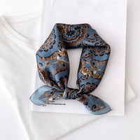 Satin Silk-Feel Square Scarf Women 53x53cm Fashion