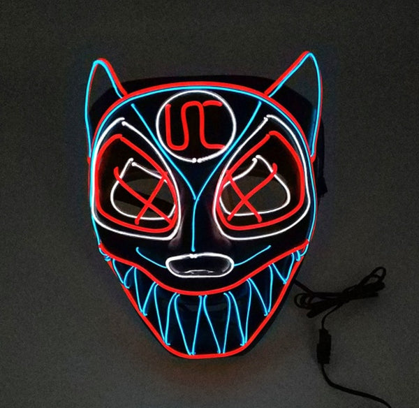 LED Wolf Mask - Multi-Color Glow Animal Cosplay