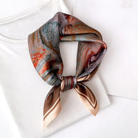 Satin Silk-Feel Square Scarf Women 53x53cm Fashion
