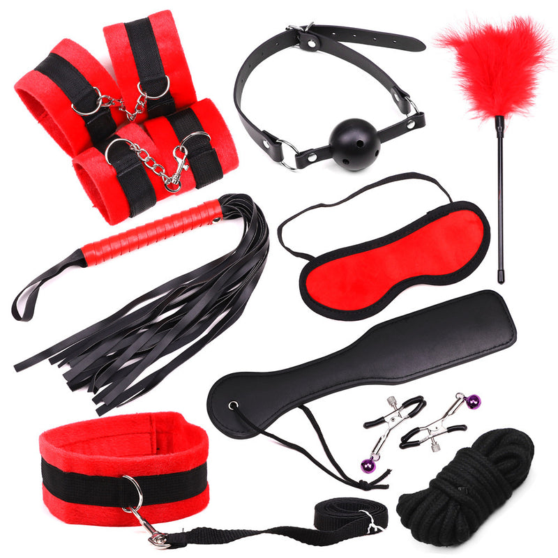 Plush 10-Piece Bondage Set — Beginner's Complete Kit