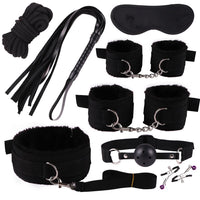 Nylon 11-Piece Bondage Set Couples BDSM Kit Restraints
