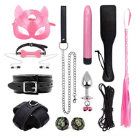 Padded Leather Bondage Cuff Set — Wrist & Ankle