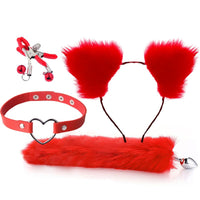 Fox Tail & Ears Cosplay Set — Metal Plug 4-Piece Kit