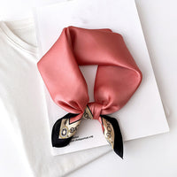 Satin Silk-Feel Square Scarf Women 53x53cm Fashion