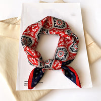Satin Silk-Feel Square Scarf Women 53x53cm Fashion