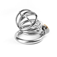 Stainless Steel Male Chastity Cage - Birdcage Lock