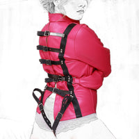 PU Leather Straitjacket - BDSM Restraint Jacket