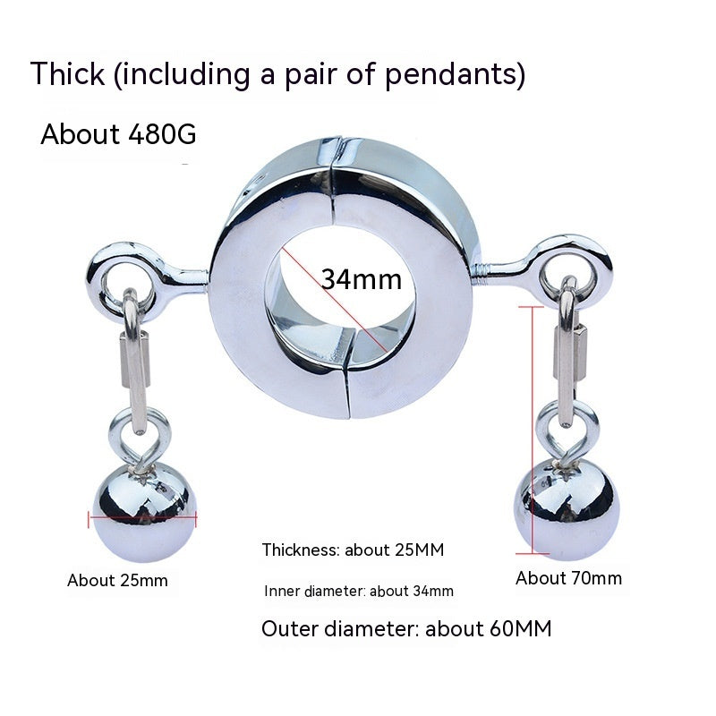 Metal Negative Weight Bearing Heavy Pendant Bondage Device Ring Stimulation