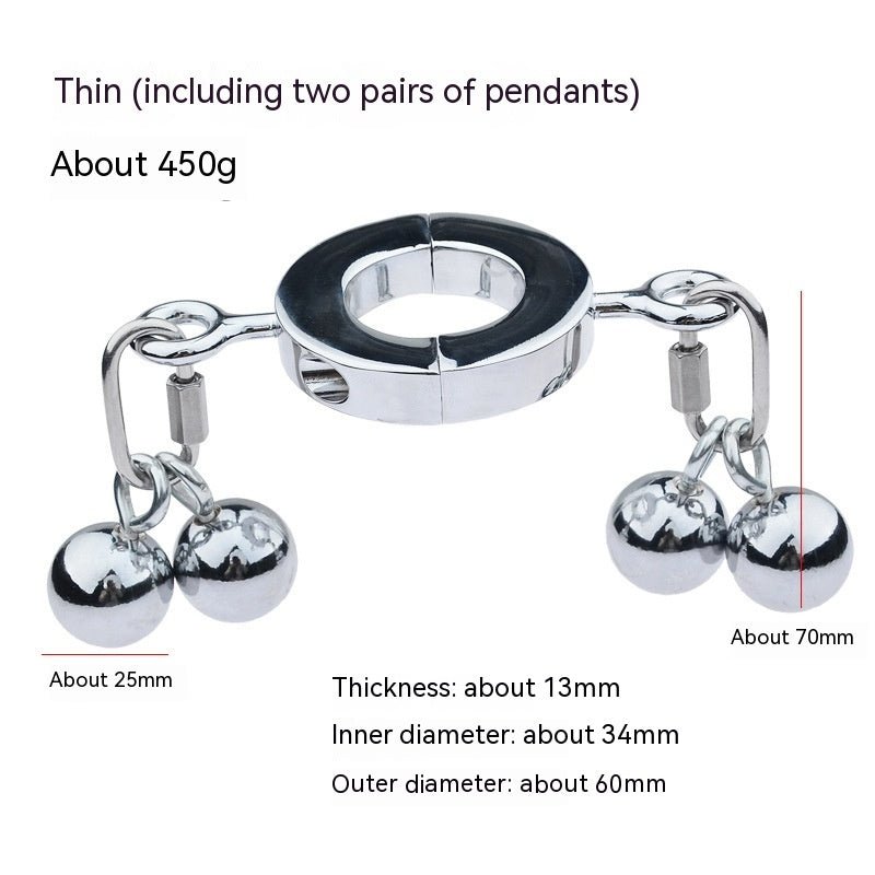 Metal Negative Weight Bearing Heavy Pendant Bondage Device Ring Stimulation