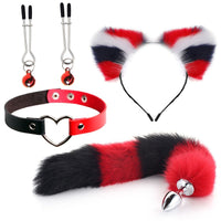 Fox Tail & Ears Cosplay Set — Metal Plug 4-Piece Kit