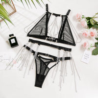 Chain Net Lingerie Set - Polyester Sexy Outfit