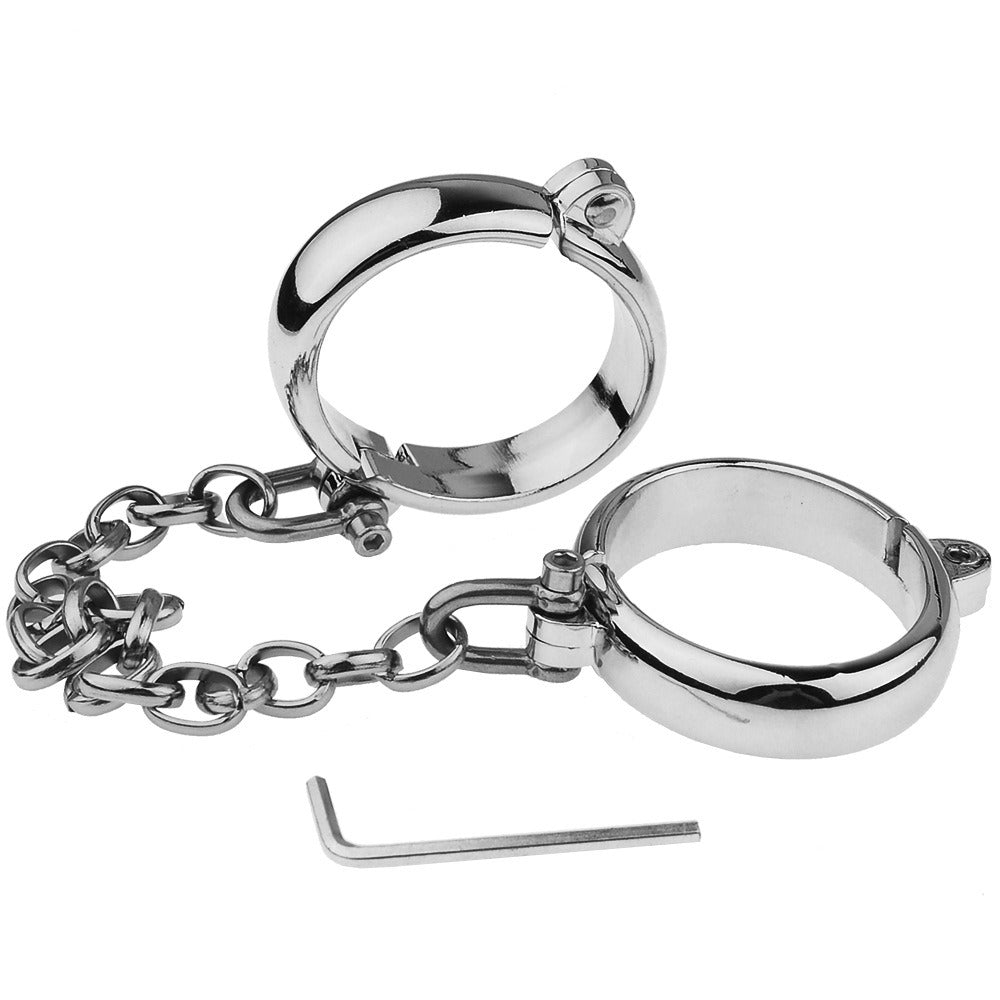 Sex Products Metal Handcuffs Foot Cuffs Oval Handcuffs Foot Shackles Sm Sex Products For Men And Women Tie Hands Toys