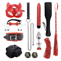 Padded Leather Bondage Cuff Set — Wrist & Ankle