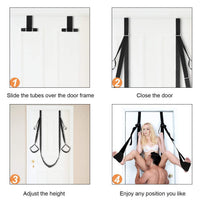 Sex Swing with Leg Restraints and Cushioned Support