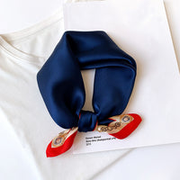 Satin Silk-Feel Square Scarf Women 53x53cm Fashion
