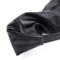 Leather Ankle Restraint Boots with Zipper & Buckle