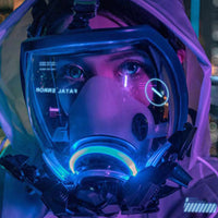 LED Cyberpunk Mask - Light-Up Sci-Fi Helmet