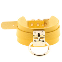 Round metal BDSM restraint collar