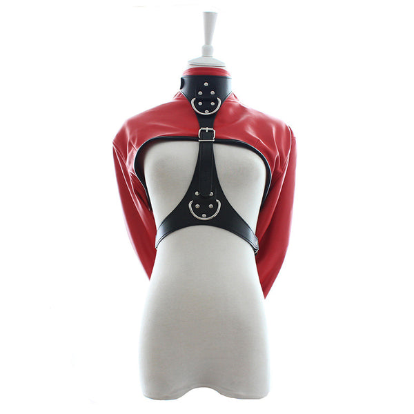 Leather Bondage Dress - Long Sleeve Restraint