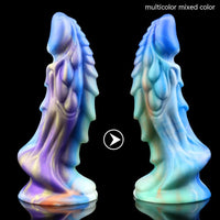 Liquid Silicone Fantasy Dildo - Multi-Color Design
