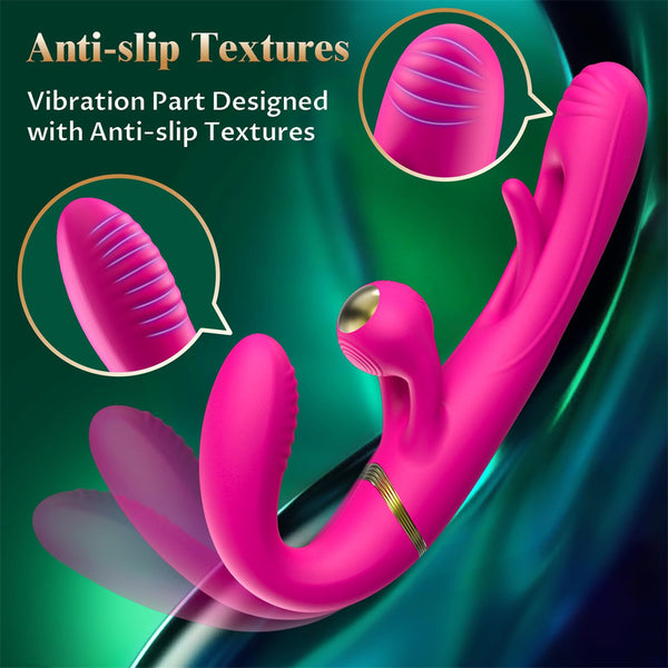 Rabbit Vibrator - Triple Stim 9 Rub 10 Flap 10 Vibe