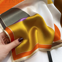 Satin Silk-Feel Scarf Women 53x53cm Square Fashion