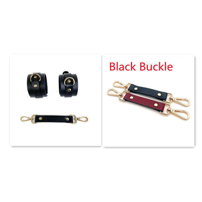Adjustable PU Leather Handcuffs - Simple Bondage Restraints for Men and Women