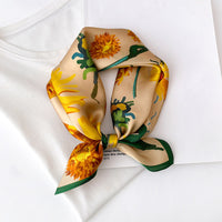 Satin Silk-Feel Square Scarf Women 53x53cm Fashion