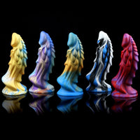 Liquid Silicone Fantasy Dildo - Multi-Color Design