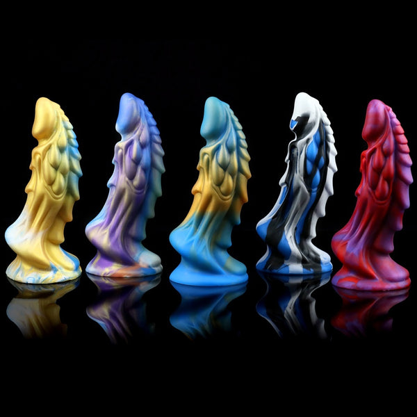 Liquid Silicone Fantasy Dildo - Multi-Color Design