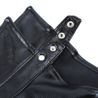 Black PU Leather Chest Harness Strap Bodysuit