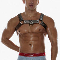 Genuine Leather Chest Harness Men Bondage Body Harness