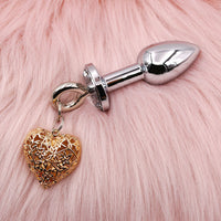 Nipple Clamps & Anal Plug Set - Chain Link w/Lube