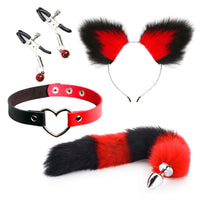 Fox Tail & Ears Cosplay Set — Metal Plug 4-Piece Kit