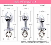 Nipple Clamps & Anal Plug Set - Chain Link w/Lube