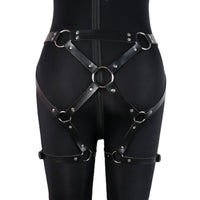PU Leather Bondage Dress - Nightclub Fetish Wear