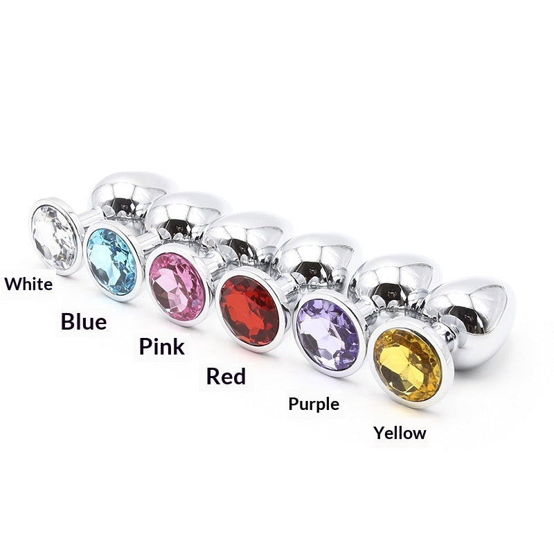 Close-up of Aluminum Alloy Threaded Butt Plug - Body Safe Metal for Anal Toys