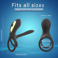 Octopus-Inspired Vibrating Cock Ring With Remote 10 Vibration Modes, Dual Rings,  Silicone, Rechargeable Endurance Enhancer For Men And Couples