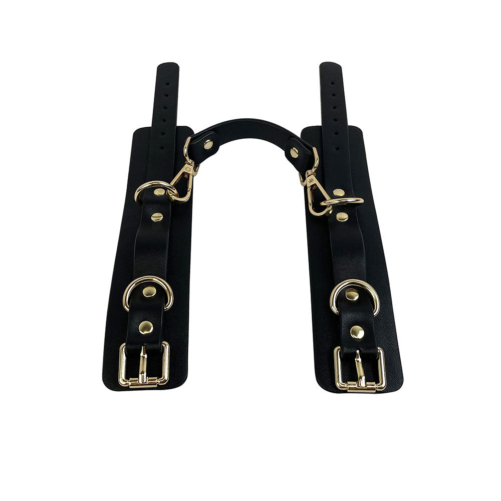 Adjustable PU Leather Handcuffs - Simple Bondage Restraints for Men and Women