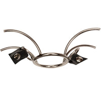 BDSM Nose Hook & Mouth Gag Set Leather Stainless Steel