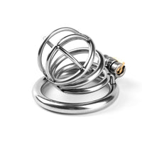 Stainless Steel Male Chastity Cage - Birdcage Lock