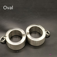 Stainless Steel Round Ankle Cuffs BDSM Restraints