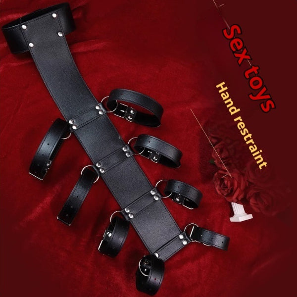 Leather Arm Binder Reverse Prayer Bondage Restraint