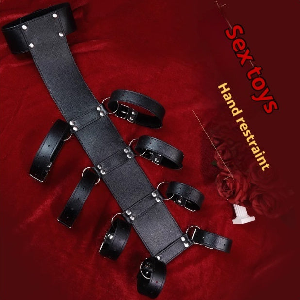 Leather Arm Binder Reverse Prayer Bondage Restraint