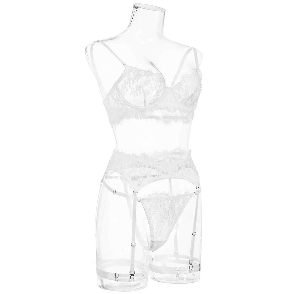 Lace Through Garter Bra Suit Women