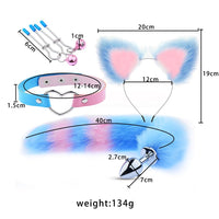 Fox Tail & Ears Cosplay Set — Metal Plug 4-Piece Kit