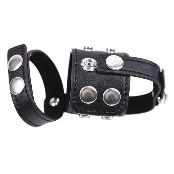 Metal Leather Bondage Extension Set Mens Restraint