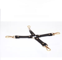 PU Leather Bondage Mask Ankle Bracelet Training Set