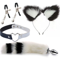 Fox Tail & Ears Cosplay Set — Metal Plug 4-Piece Kit