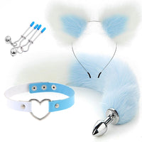 Fox Tail & Ears Cosplay Set — Metal Plug 4-Piece Kit